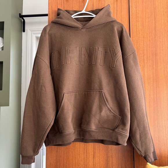 PacSun Other - PacSun Brown "Infinity" Puff Print Hoodie Oversized Streetwear Sweatshirt